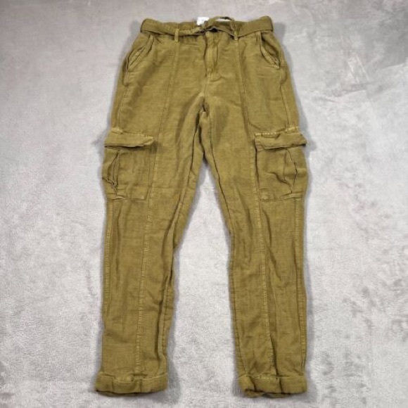 Nicole Miller Linen Utility Cargo Pants - Picture 5 of 8
